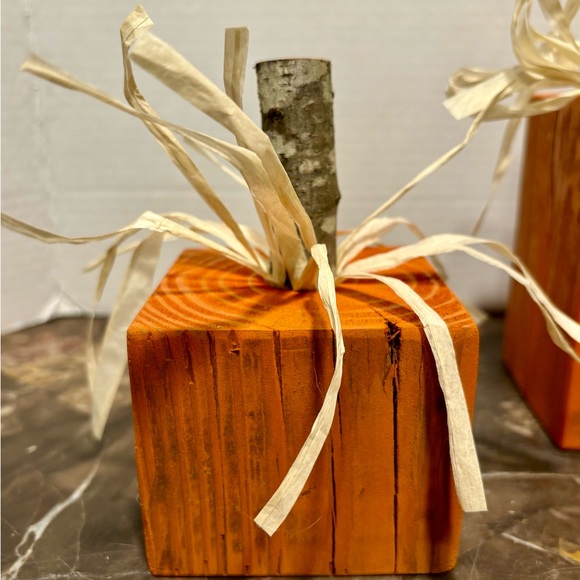 Rustic Farmhouse Wooden Pumpkins Set of 3 - Picture 6 of 7
